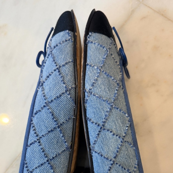CHANEL Denim Quilted Ballet Flats 36 1/2 - Picture 8 of 10
